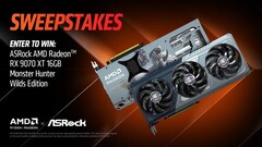 AMD&#039;s Monster Hunter Wilds-thema Radeon RX 9070 XT giveaway (bron: AMD op X)