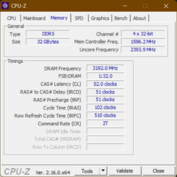 CPU-Z Geheugen