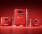 De Jackery HomePower 2000 Plus v2 Red Cross Edition, de Jackery HomePower 3600 Plus Red Cross Edition en de Jackery HomePower 1000 Plus v2 Red Cross Edition (van links naar rechts)