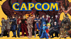 Het Capcom-logo met personages uit zijn spellen. De Japanse uitgever heeft de golf van ontslagen die westerse gamestudio’s treft, grotendeels weten te ontlopen.