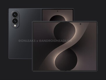 Onofficiële render van de Galaxy Wide Fold volledig uitgevouwen.