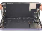 De interne onderdelen van de iPhone 14 Pro, inclusief batterij. (Bron: iFixit)
