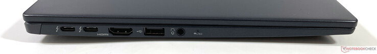 Links: 2x USB-C met Thunderbolt 4, HDMI 2.0, USB-A 3.2 Gen.1, 3,5 mm audio