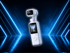 Een conceptafbeelding van een draagbare gimbalcamera.