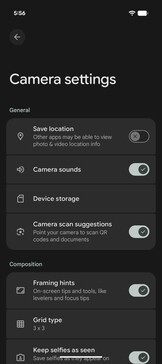 Camera-instellingen: Foto