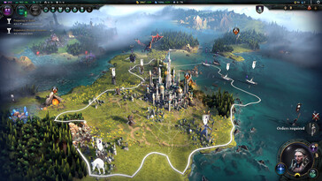Een afbeelding van een kaart in Age of Wonders 4.