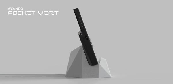 Onder de accessoires die verkrijgbaar zullen zijn voor de Pocket Vert is een oplaaddock. (Afbeeldingsbron: Ayaneo)