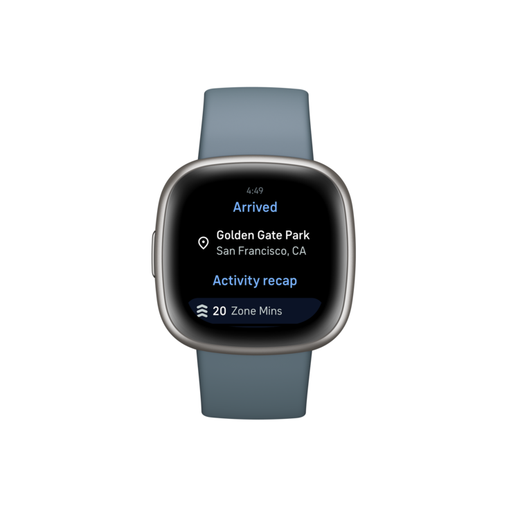 Google Maps komt binnenkort op de Fitbit Sense 2 en Versa 4 smartwatches. (Beeldbron: Fitbit)