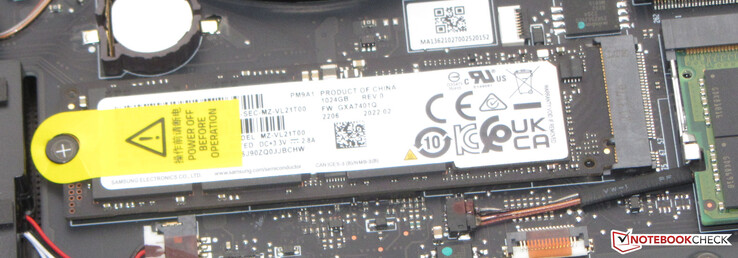 Een PCIe-4 SSD dient als systeemschijf.