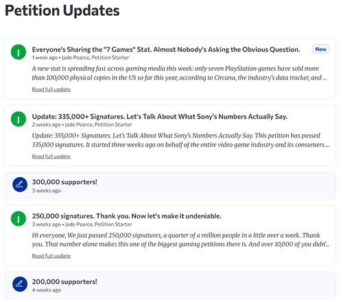 Updates over de petitie „Don’t Kill the Disc“ worden weergegeven