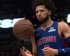 DLSS 5 met neurale weergave ingeschakeld in NBA 2K27.