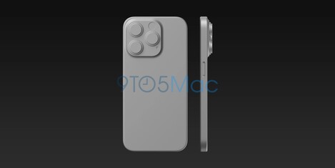 iPhone 15 Pro CAD. (Beeldbron: 9To5Mac)