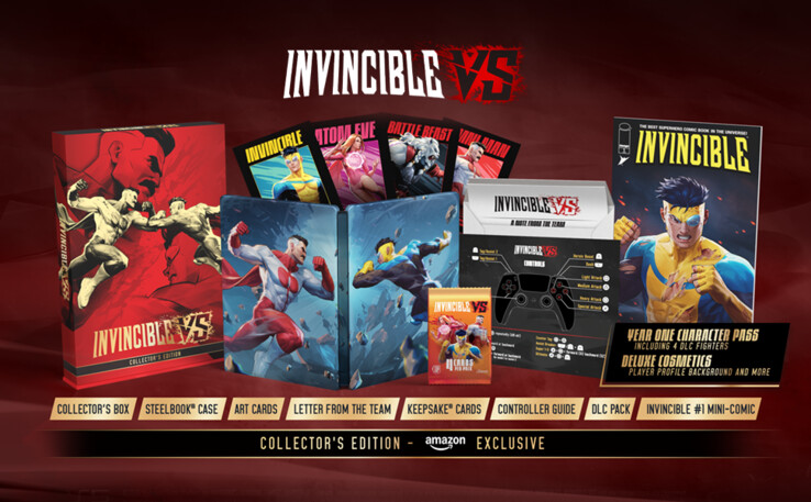 Inhoud van de PlayStation 5-exclusieve Invincible VS Collector's Edition.