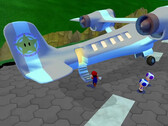 In Super Mario Eclipse stapt Mario aan boord van het vakantievliegtuig van prinses Peach.
