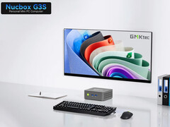 De NucBox G3S begint bij $139,99. Afgebeeld: een promofoto van de mini PC. (Afbeeldingsbron: GMK - bewerkt)