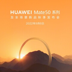 De Huawei Mate 50 serie arriveert op 6 september. (Bron: Huawei)