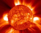 Beeld van een coronale massa-ejectie vastgelegd door SOHO (Beeldbron: NASA, GSFC, SOHO en ESA; bijgesneden)