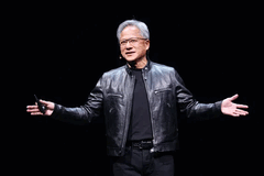 Jensen Huang, CEO van Nvidia houdt een toespraak (Beeldbron: CNA)