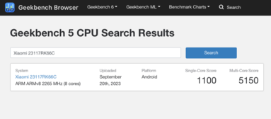 (Afbeeldingsbron: Geekbench)