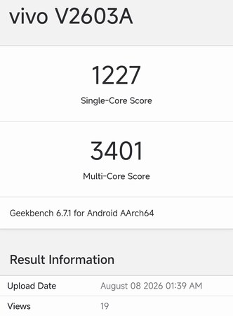 De Geekbench-vermelding van de iQOO Z11