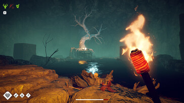 Een afbeelding van een grot in Survival: Fountain of Youth.