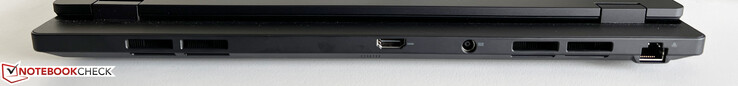 Achterkant: HDMI 2.1, voeding, 2,5 GBit/s Ethernet