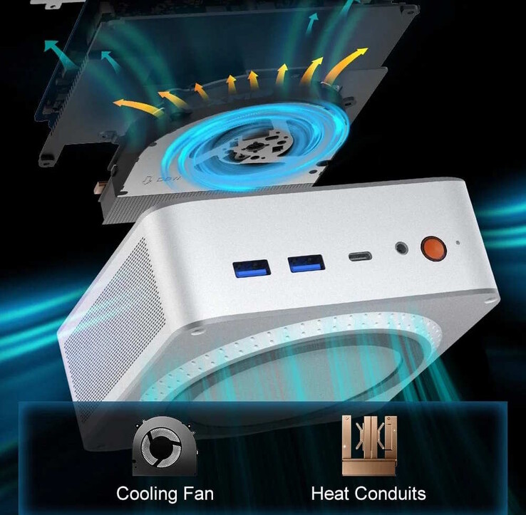 De Core i9-aangedreven mini-pc wordt actief gekoeld (Afbeelding bron: Ninkear)