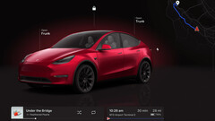 Model Y met AMD-chip krijgt visualisaties van Cybertruck (afbeelding: Tesla)