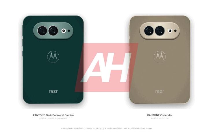 Onofficiële render van de brede opvouwbare Motorola.