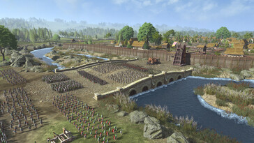 Een afbeelding die een belegering toont in A Total War Saga: Thrones of Britannia.