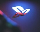 Een close-up foto van het PlayStation-logo