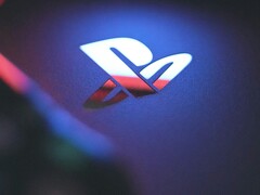 Een close-up foto van het PlayStation-logo