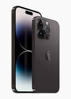 iPhone 14 Pro en iPhone 14 Pro Max - Space Black. (Beeldbron: Apple)