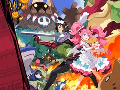 Officiële key art voor Disgaea Mayhem met huurling N.A.