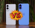 De Galaxy S25 Edge en de iPhone 16 Plus hebben vergelijkbare afmetingen, behalve de dikte. (Afbeeldingsbron: Versus op YouTube)