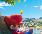 Op een rustig moment voor het kosmische avontuur dut Mario in onder een technicolor boom. Dit is de stilte voor de interstellaire storm in The Super Mario Galaxy Movie.