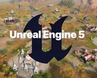 Unreal Engine 5 logo gezien op Age of Empires 4 kaart (bron: Xbox Gaming, Epic Games met bewerkingen)