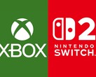 Xbox en Switch 2-logo's naast elkaar (bron: Microsoft Xbox Gaming, Nintendo of America met bewerkingen)