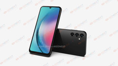 Een &quot;Galaxy A25 5G&quot; render. (Bron: OnLeaks x Giznext)