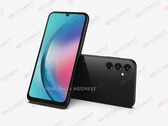 Een "Galaxy A25 5G" render. (Bron: OnLeaks x Giznext)