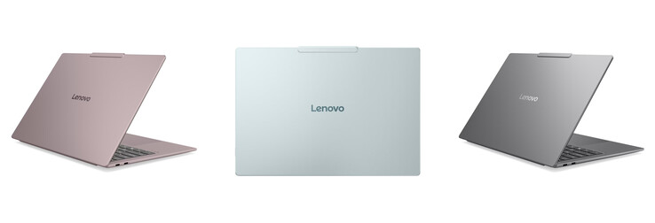 De IdeaPad Slim 5 Ultra 14IWC11 in de kleuren Chill Blue, Dreamy Violey en Lowkey Grey.