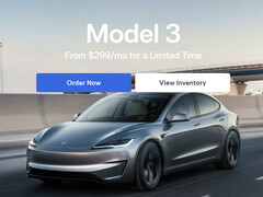 De Model 3 lease begint nu vanaf $299/maand. (Afbeeldingsbron: Tesla)