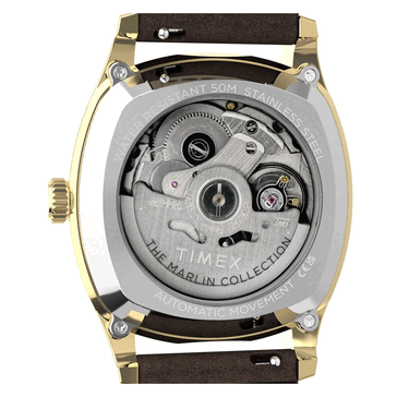 Het Timex Marlin Tonneau TW2Y84500IK-horloge is waterdicht tot 50 m (5 bar)