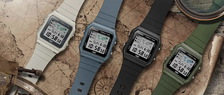 Alle vier de kleuren van het Casio LF-30W series horloge (afbeelding). (Afbeeldingsbron: Casio)