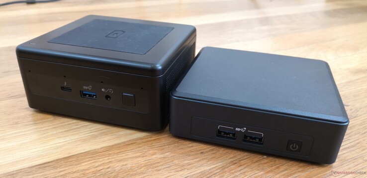 Links: NUC 11 Performance, rechts: NUC 11 Pro Mini Links: NUC 11 Performance, rechts: NUC 11 Pro Mini