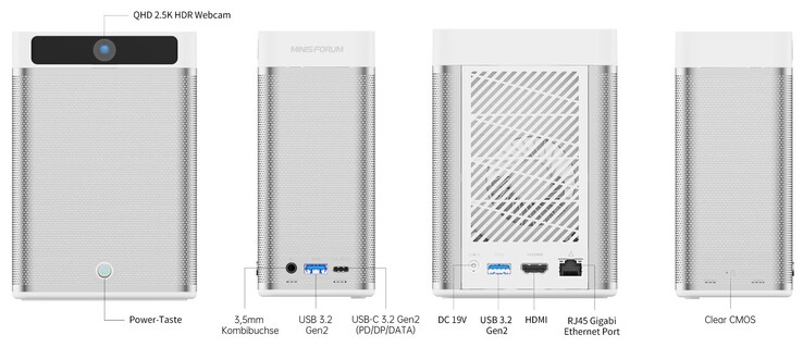 Externe interfaces op de Minisforum Mars Series MC560 (bron: Minisforum)