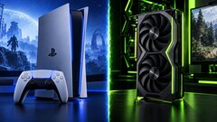 Door AI gegenereerde renders van de PS6 en Nvidia's RTX 6060-GPU.