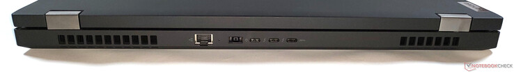 Achterkant: Ethernet, slim-tip oplaadpoort, 2x Thunderbolt 4, USB-C 3.2 Gen 2