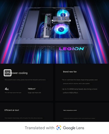 Koelsysteem van 2024 Legion Blade 7000K (Afbeelding bron: Lenovo)