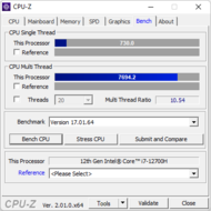CPU-Z: benchmarks